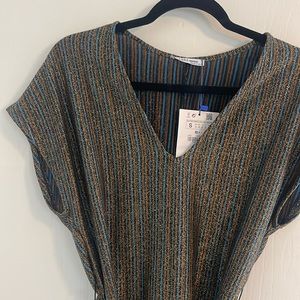 Zara Metallic Midi Dress size S